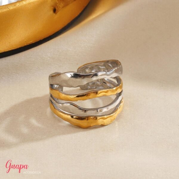 Photo_1760542817537 Anillo Acero Ajustable Gold & Silver