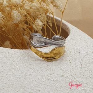 Photo_1760548676406 Anillo Acero Ajustable Gold & Silver
