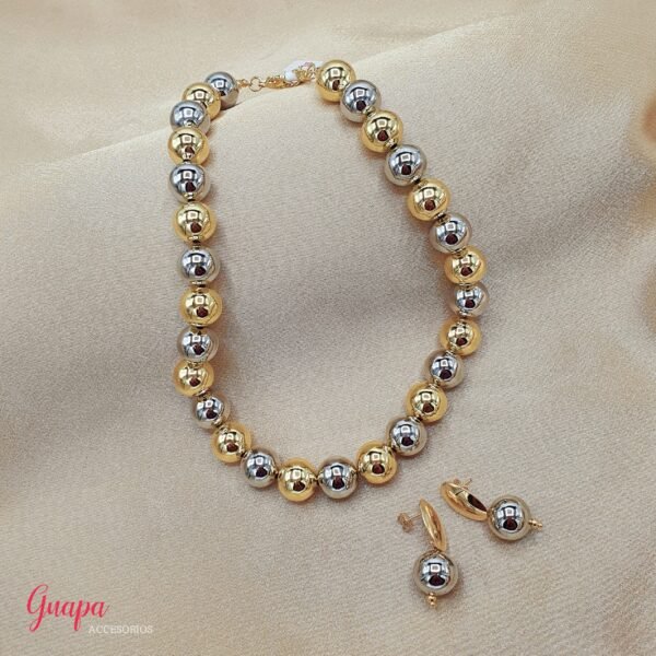 Juego Balines Goldfilled Gold & Silver