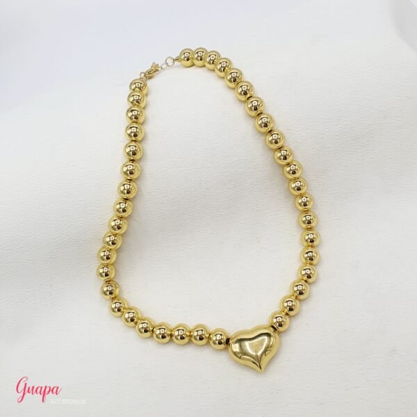 Collar Balines Goldfilled & Corazón