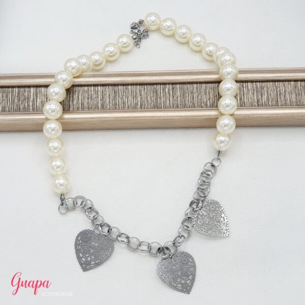 Collar Acero & Perlas