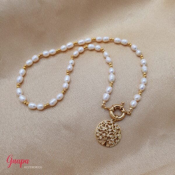 Photo_1762524384357 Collar Goldfilled, Perlas de Río & Árbol dela Vida