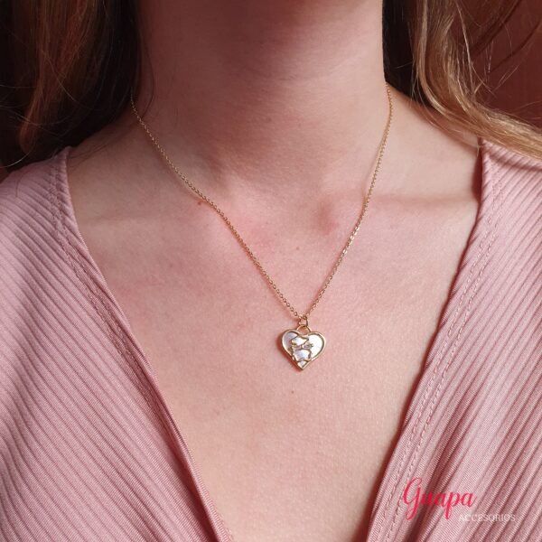 Juego Goldfilled Osito & Nácar