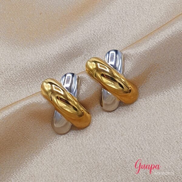 Aretes Acero Gold & Silver
