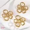 Photo_1760466930616 Juego Acero Flor Aretes & Anillo