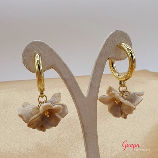 Argollas Flores Acrílicas