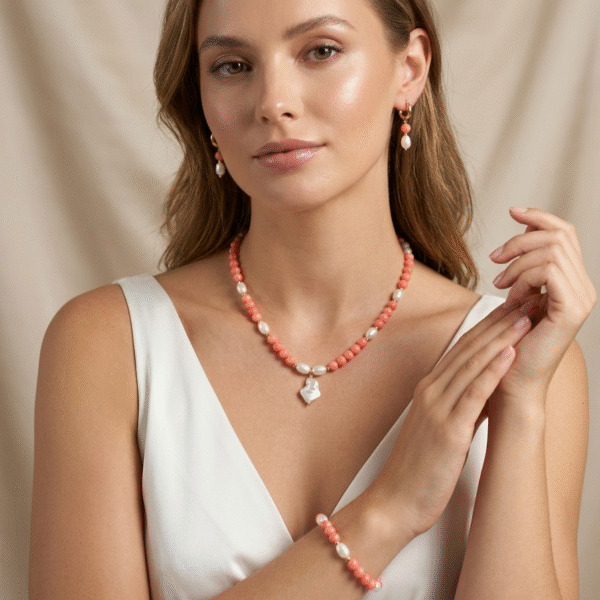 Juego Goldfilled Collar, Aretes & Manilla