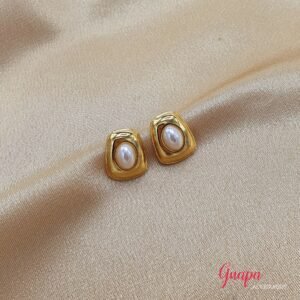 Aretes Acero & Perlita