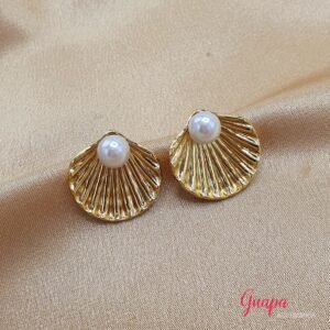 Aretes Acero Concha & Perla