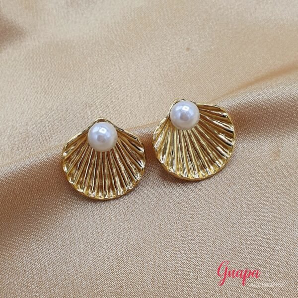 Aretes Acero Concha & Perla