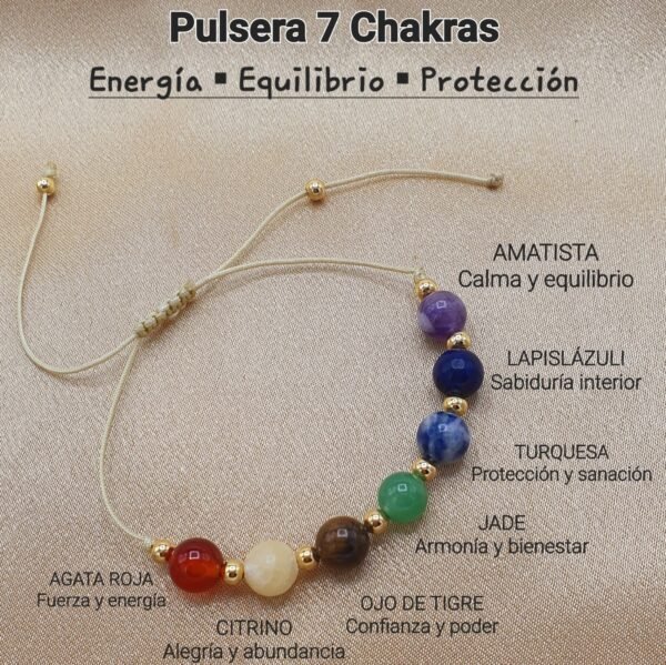 Manilla Goldfilled Energética 7 Chakras
