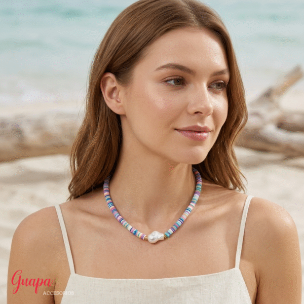 Collar Goldfilled & Rubber Beads