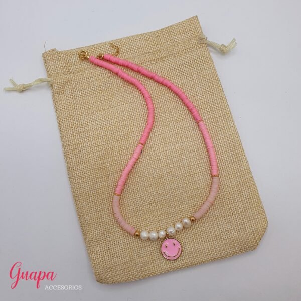 Collar Rubber Beads Carita Feliz