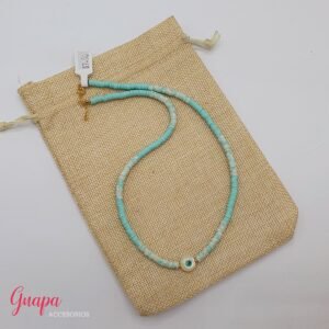 Collar Rubber Beads Ojo Turco