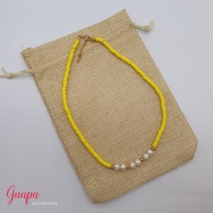 Collar Rubber Beads & Perlas de Río