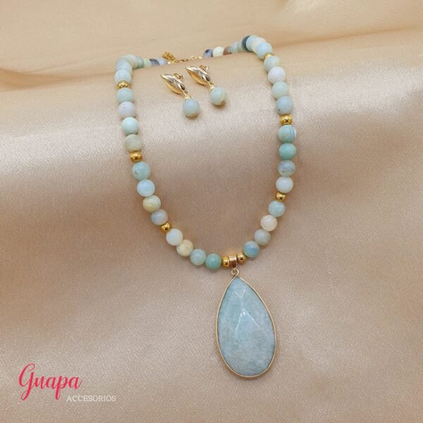 Juego Goldfilled Amazonita