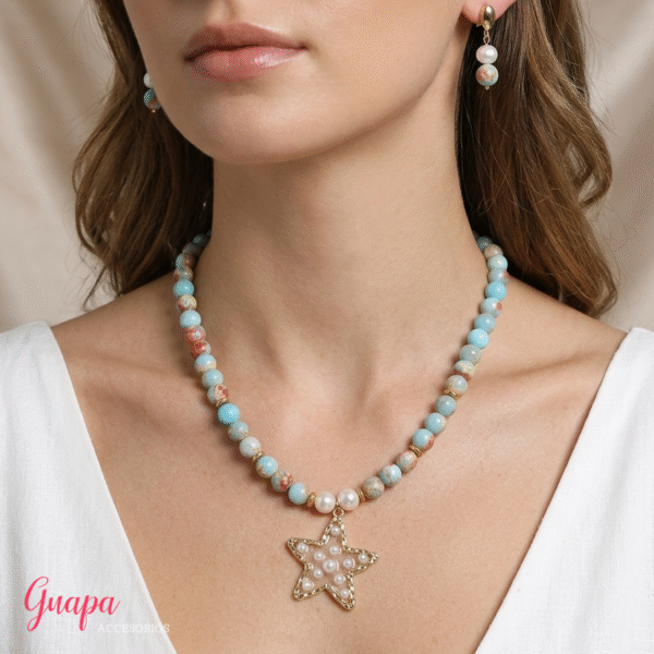 Juego Goldfilled Jaspe Aquarela