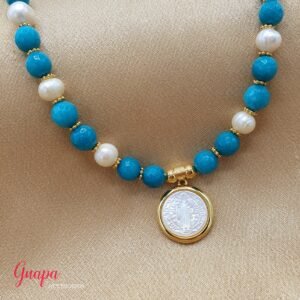 Juego Goldfilled San Benito & Howlita Turquesa