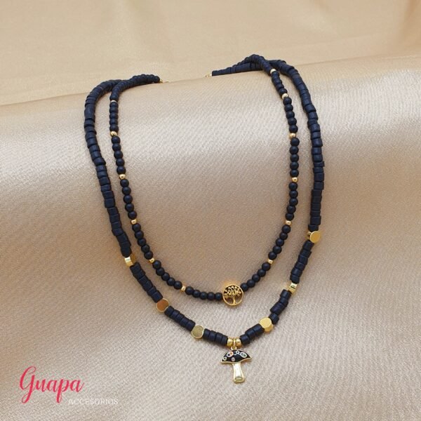 Collar Goldfilled Black 2 en 1