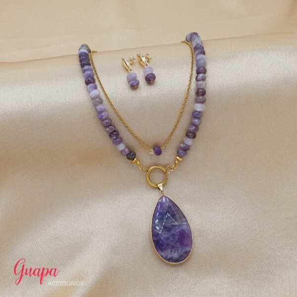 Juego Goldfilled Amatista