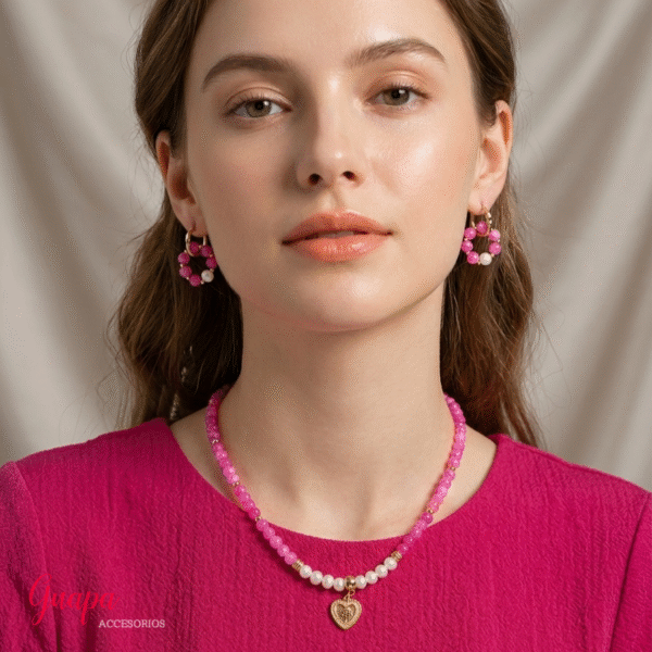 Juego Goldfilled Collar & Aretes