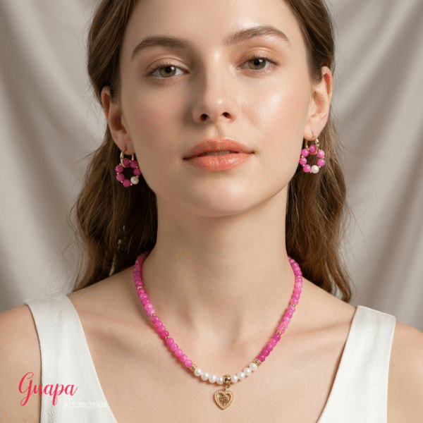 Juego Goldfilled Collar & Aretes