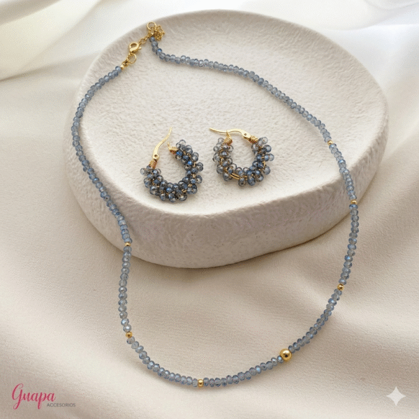 Juego Goldfilled & Cristales