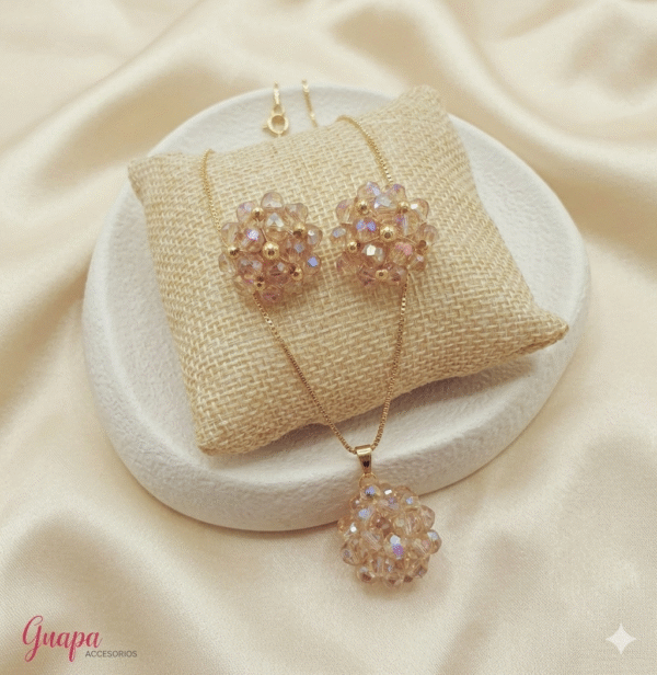 Juego Goldfilled & Cristales