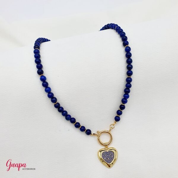 Collar Corazón Goldfilled & Lapislazuli