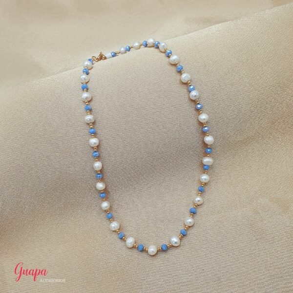 Collar Goldfilled Perlas & Cristales