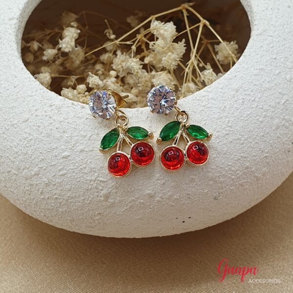 Aretes Goldfilled Cereza