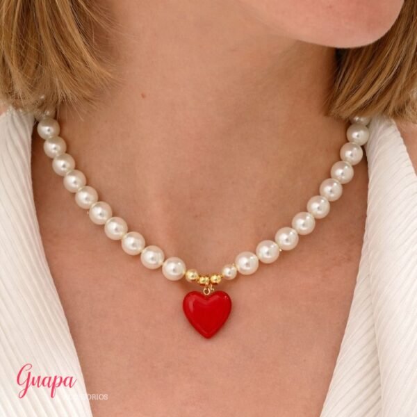 Collar Perlas Fantasía & Corazón