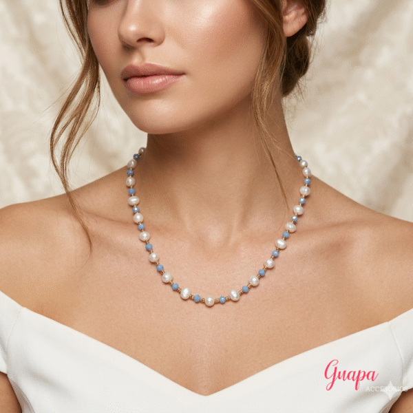 Collar Goldfilled Perlas & Cristales