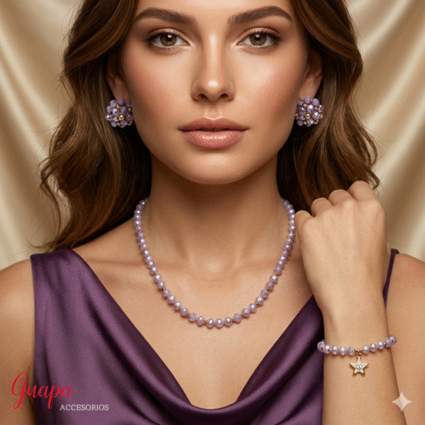 Juego Goldfilled & Cristales