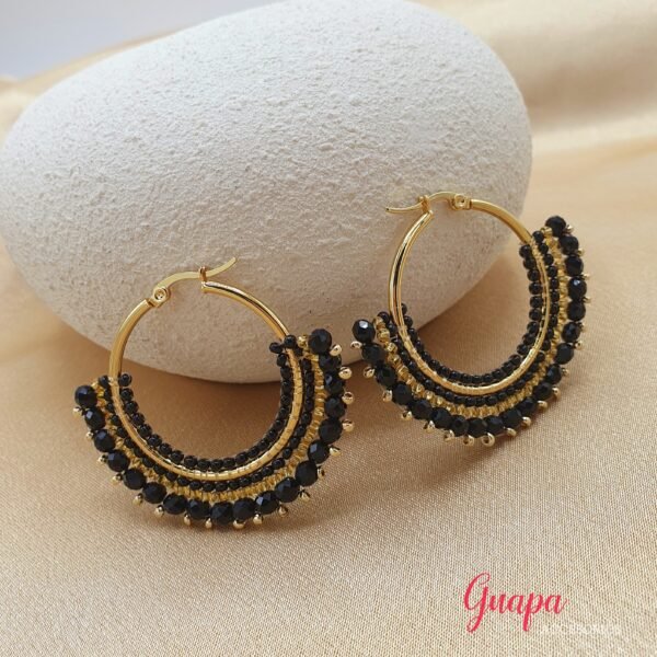 Argollas Acero Tejidas