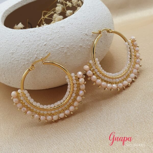 Argollas Acero Tejidas