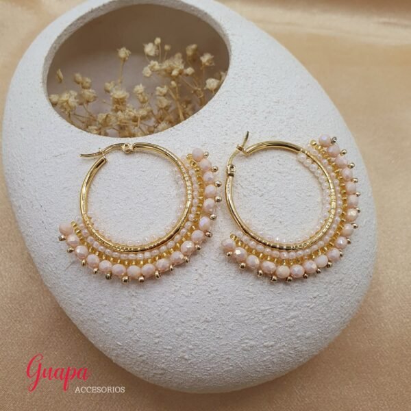 Argollas Acero Tejidas