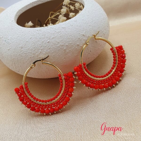 Argollas Acero Tejidas