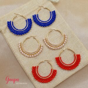 Argollas Acero Tejidas