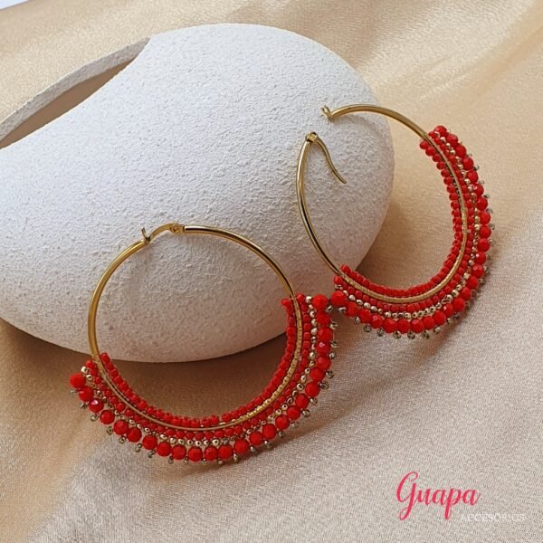 Argollas Acero Tejidas
