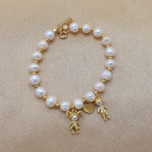 Manilla Perlas de río Niño & Niña para Mamá