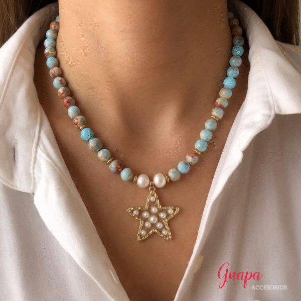 Juego Goldfilled Jaspe Aquarela
