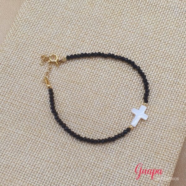 Manilla Goldfilled & Cristales con Cruz