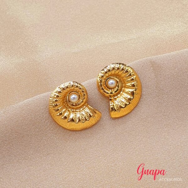 Aretes Acero Caracol