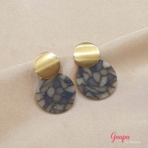 Aretes Acero Marmoleados