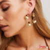 Argollas Acero Flores