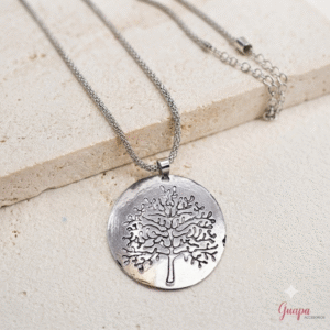Collar Fantasía Largo Arbol de la Vida con Aretes
