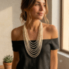 Collar Fantasía Largo Multilayer & Cristales