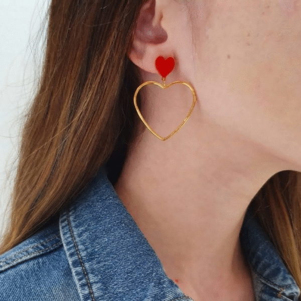 1790682344458 Aretes Acero Corazón