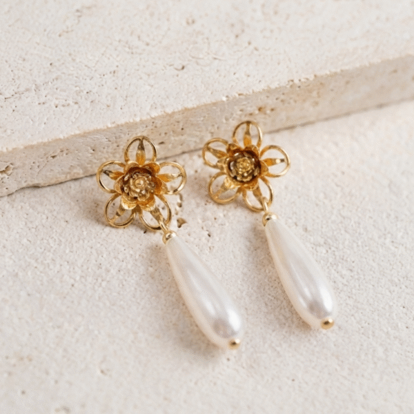 Aretes Acero & Perla